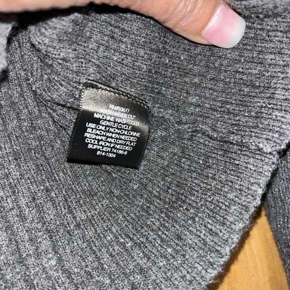 Liz Claiborne Women's MediumRibbed Knit‎  Pullover Cotton Long Sleeve  Gray - Picture 6 of 6